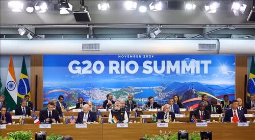 Lors du Sommet du G20 à Rio de Janeiro, au Brésil, le 18 novembre 2024. Photo : ANI.