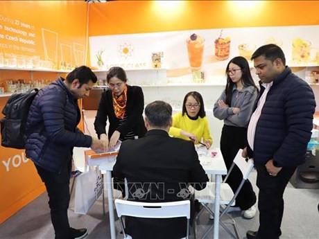 Un stand du Vietnam à la foire. Photo : VNA.