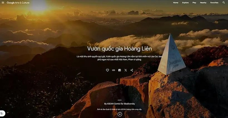 Capture de l'écran de la plateforme Google Arts & Culture.