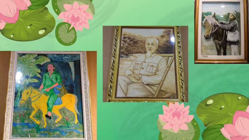 La vie simple et la brillante carrière révolutionnaire du Président Hô Chi Minh ont touché le cœur de nombreux artistes. Photo : My Hanh/NDEL.