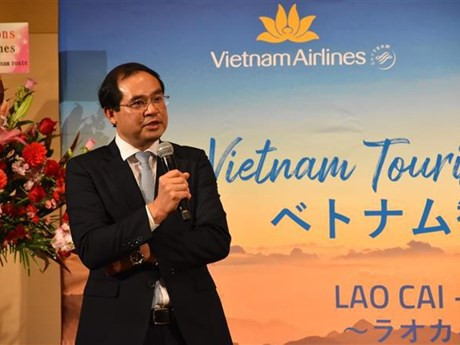 Le président du Comité populaire provincial de Lao Cai, Trinh Xuan Truong s'exprime au séminaire. Photo : VNA