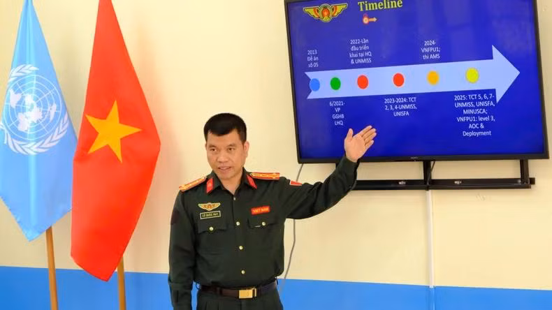 Le colonel Le Quoc Huy, représentant du Bureau permanent du ministère vietnamien de la Sécurité publique pour les opérations de maintien de la paix de l'ONU. Photo : NDEL