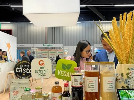Des produits vietnamiens présentés au Biofach 2024. Photo : VNA.