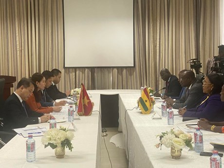 La vice-ministre vietnamienne des AE, Nguyen Minh Hang, en visite de travail au Ghana. Photo: ministère des Affaires étrangères