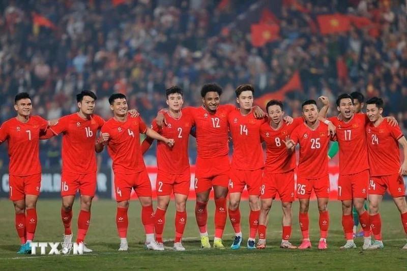 Le Vietnam gagne cinq places au dernier classement FIFA. Photo : VNA. 