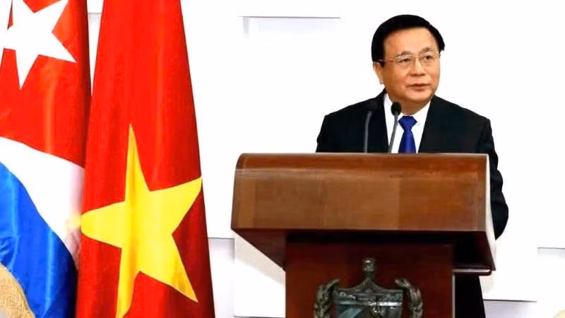 Nguyen Xuan Thang, membre du Bureau politique, directeur de l'Académie nationale de politique Hô Chi Minh et président du Conseil théorique central du PCV. Photo : Ambassade du Vietnam à Cuba.