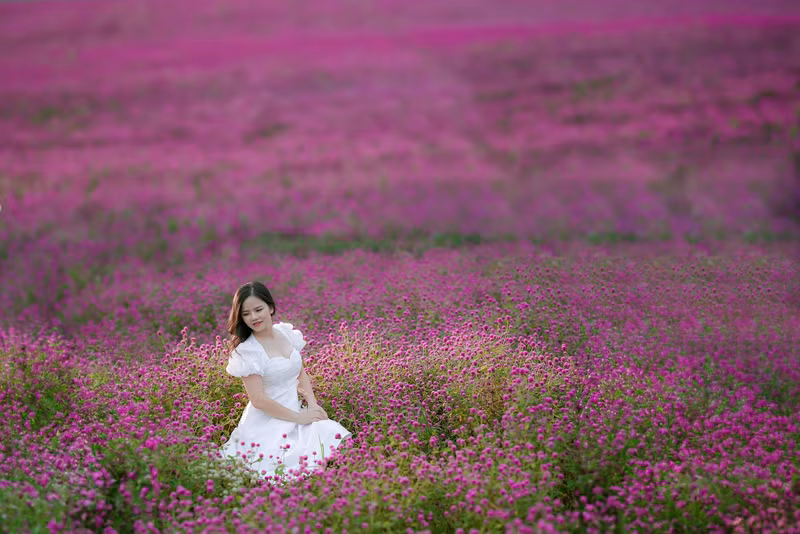 De nombreux couples choisissent ce jardin fleuri pour prendre des photos de mariage. Le jardin attire non seulement les jeunes, mais constitue également une destination appréciée de nombreuses familles et amateurs de photographie.