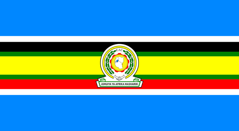 Le drapeau de la Communauté de l'Afrique de l'Est.
