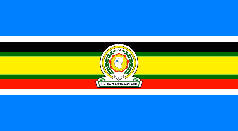 Le drapeau de la Communauté de l'Afrique de l'Est.