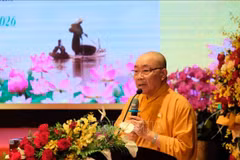 Le vénérable Thich Minh Nhat, président du Comité exécutif de l’antenne de l’Église bouddhique du Vietnam à Lam Dong. Photo : Nguyen Dung/VNA.