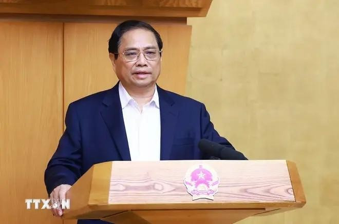Le Premier ministre Pham Minh Chinh préside la réunion du gouvernement sur l'élaboration des lois en juillet. Photo : VNA. Le Premier ministre Pham Minh Chinh préside la réunion du gouvernement sur l'élaboration des lois en juillet. Photo : VNA.