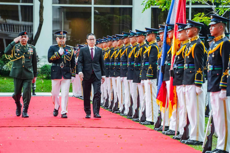 La cérémonie de remise des lettres de créance s'est déroulée dans une atmosphère solennelle et respectueuse. Photo : Palais présidentiel des Philippines.