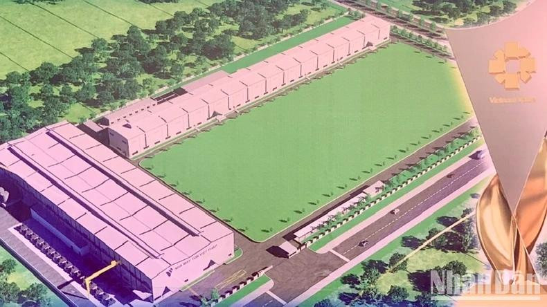 La nouvelle usine de fabrication de tôles d’acier de la société Viet Phap sera construite sur une superficie de 75 000 m2 et dotée d’un investissement total de près de 45 millions de dollars pour la première phase. Photo : NDEL La nouvelle usine de fabrication de tôles d’acier de la société Viet Phap sera construite sur une superficie de 75 000 m2 et dotée d’un investissement total de près de 45 millions de dollars pour la première phase. Photo : NDEL