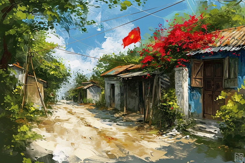 Des fleurs sur un toit. Des fleurs sur un toit.