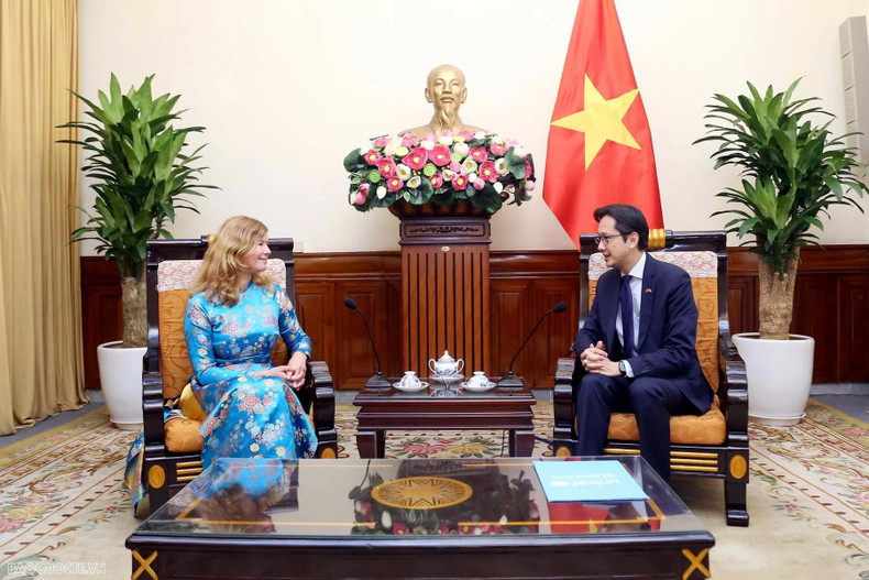 Le vice-ministre Do Hung Viet demande à l'UNICEF de poursuivre sa coopération étroite et efficace avec le Vietnam dans les soins et la protection des enfants, ainsi que d’aider ce dernier à accélérer la mise en œuvre des objectifs de développement socio-économique et des engagements internationaux concernés. Photo: baoquocte.vn