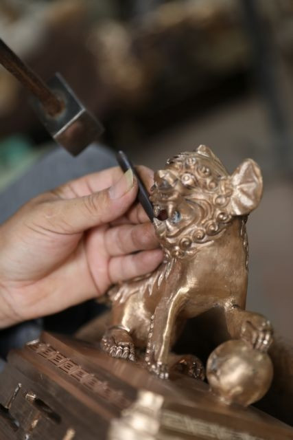 La fonte du bronze au village de Ngu Xa est l'une des quatre professions d'élite de la capitale royale de Thang Long, aujourd'hui Hanoï. Photo : VNS.