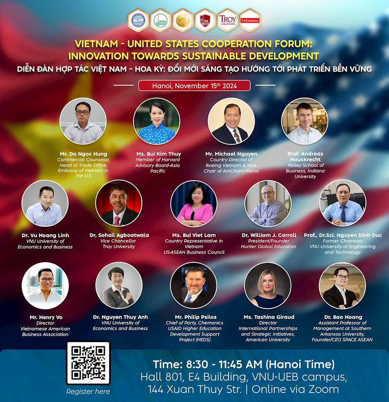Le Forum de coopération Vietnam – États-Unis permettra de créer une base solide pour promouvoir la coopération vietnamo-américaine dans les domaines de l’économie, de l'innovation, de l’éducation, des sciences et des technologies, contribuant ainsi à approfondir le partenariat stratégique intégral entre les deux pays pour la paix, la coopération et le développement durable commun.