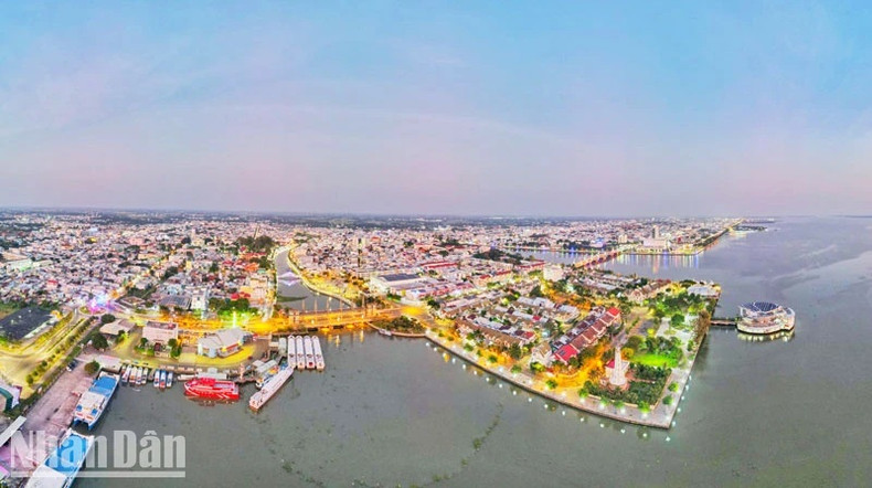 Un coin de la ville de Rach Gia, province de Kiên Giang. Photo : NDEL. Un coin de la ville de Rach Gia, province de Kiên Giang. Photo : NDEL.