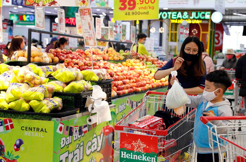 Dans un supermarché BigC géré par la groupe Central Retail à Hanoï. Photo: VNA. Dans un supermarché BigC géré par la groupe Central Retail à Hanoï. Photo: VNA.
