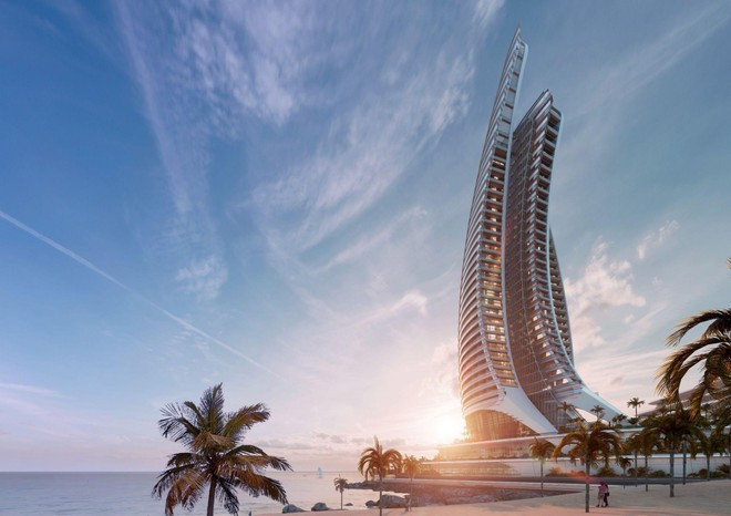 L’Aspiration Tower promet de devenir un nouveau symbole de l’île des perles lorsqu’elle sera achevée à temps pour l’APEC 2027 à Phu Quôc. Source : Sun Group. L’Aspiration Tower promet de devenir un nouveau symbole de l’île des perles lorsqu’elle sera achevée à temps pour l’APEC 2027 à Phu Quôc. Source : Sun Group.