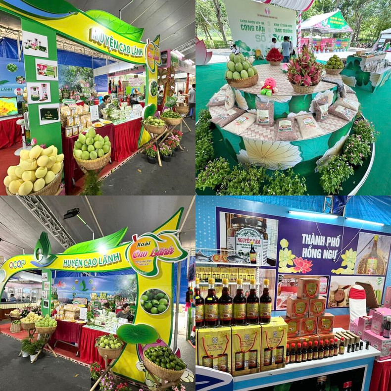 Dông Thap présente des produits certifiés OCOP lors du Festival du lotus, organisé en mai 2024 dans la ville de Cao Lanh. Photo: VNA Dông Thap présente des produits certifiés OCOP lors du Festival du lotus, organisé en mai 2024 dans la ville de Cao Lanh. Photo: VNA