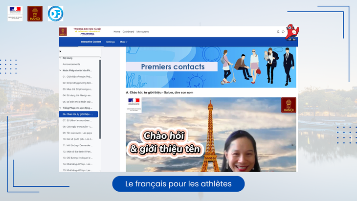 Une leçon du deuxième module. Photo : Département de français. Une leçon du deuxième module. Photo : Département de français.