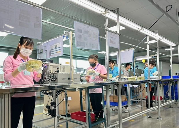 Au parc industriel de Lien Ha Thai, province de Thai Binh, au Nord. Photo: qdnd.vn Au parc industriel de Lien Ha Thai, province de Thai Binh, au Nord. Photo: qdnd.vn