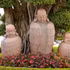 Trois statues de Bouddha en céramique au corps d'oiseau seront présentées à l’exposition. Photo : Sun World Ba Den Mountain.