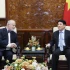 Le président Luong Cuong (droite) reçoit l’ambassadeur tchèque Hynek Kmonicek. Photo : VNA.