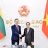 Le ministre des Affaires étrangères, Le Hoai Trung, et son homologue lituanien, Kestutis Budrys. Photo: VNA