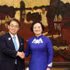 La vice-Première ministre Pham Thi Thanh Tra et le gouverneur de la préfecture japonais d'Aichi, Omura Hideaki. Photo : VNA. 