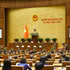 Le président de l'Assemblée nationale, Trân Thanh Mân, prononce le discours de clôture de la première session de la 16e législature de l'Assemblée nationale. Photo : VNA. 