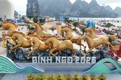 L'espace décoratif intitulé « Avenue florale et technologique lumineuse ». Photo : VNA.