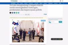 Capture d'écran de l'article du journal indonésien Kompasiana. Photo: VNA.