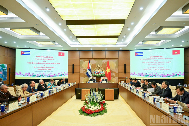 La deuxième réunion du Comité de coopération interparlementaire Vietnam–Cuba. Photo : NDEL tc.jpg