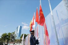 Cérémonie de levée du drapeau des 33es SEA Games. Photo : VNA.