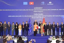 Vue d’ensemble de la cérémonie de signature de l’accord. Photo: nhandan.vn