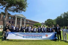 Une délégation du Comité central de l’Union de la jeunesse communiste Ho Chi Minh a participé au programme de formation agricole avancée et à l’échange de jeunes ruraux Vietnam-R. de Corée.Photo : Département des Affaires internationales du Comité central de l’Union de la jeunesse communiste Ho Chi Minh