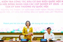 La vice-présidente de l’Assemblée nationale, Nguyen Thi Thanh, s’exprime lors de la séance de travail. Photo : daibieunhandan.vn