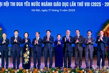 Le Président de la République Luong Cuong assiste au VIIIᵉ Congrès national d’Émulation patriotique du secteur de l’éducation. Photo: nhandan.vn