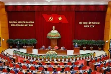 La séance d'ouverture du deuxième Plénum du Comité central du Parti communiste du Vietnam du XIVe mandat à Hanoï. Photo : VNA.