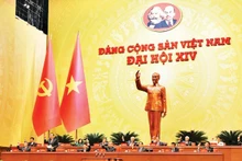 Le Présidium lors de la séance préparatoire du XIVᵉ Congrès du Parti. Photo : nhandan.vn