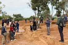 Zone de fouilles sur le site de la pagode Hoanh Mo, commune de Lang Giang, province de Bac Ninh. Photo : nhandan.vn