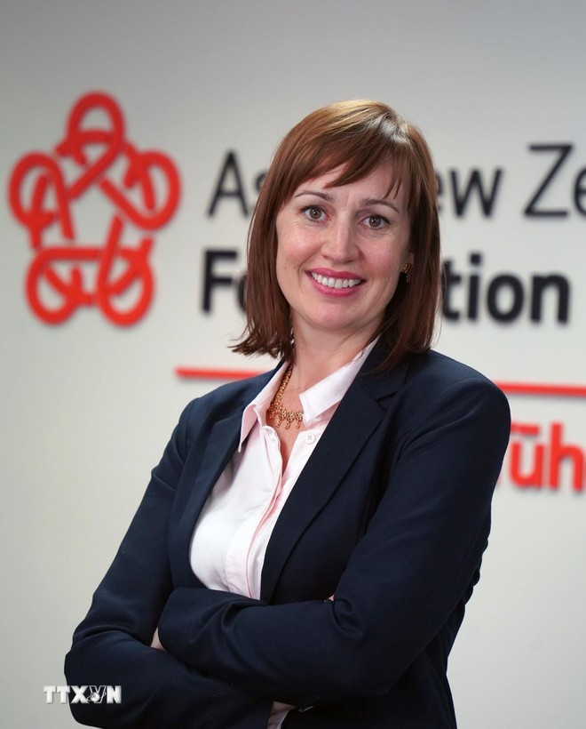 Suzannah Jessep, directrice générale de la Fondation Asie-Nouvelle-Zélande. Phôt : VNA Suzannah Jessep, directrice générale de la Fondation Asie-Nouvelle-Zélande. Phôt : VNA