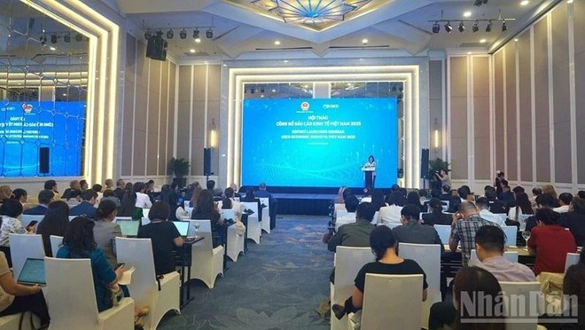 Le séminaire pour rendre public officiellement le Rapport économique du Vietnam 2025 (OECD Economic Surveys: Viet Nam 2025). Photo : nhandan.vn Le séminaire pour rendre public officiellement le Rapport économique du Vietnam 2025 (OECD Economic Surveys: Viet Nam 2025). Photo : nhandan.vn