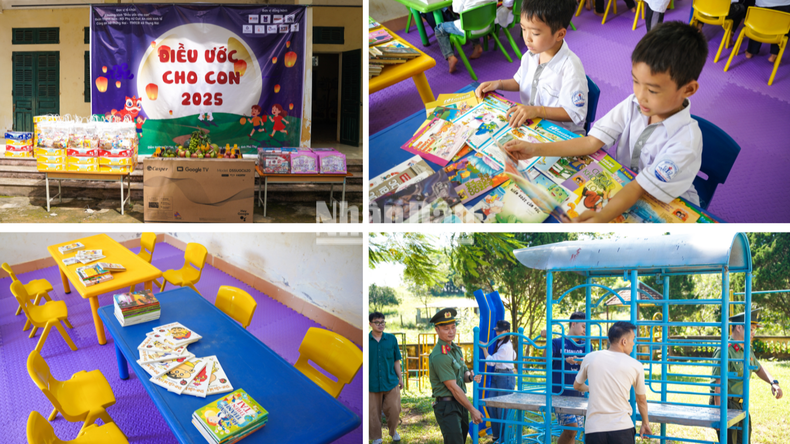 L’équipe du programme « Un vœu pour toi » lors de sa visite à l’école Chi Dai, commune de Thung Nai. 3.png
