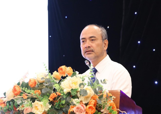 Le chef du Comité d'État chargé des Vietnamiens d'outre-mer, Nguyen Trung Kien, prend la parole au forum. Photo: VNA Le chef du Comité d'État chargé des Vietnamiens d'outre-mer, Nguyen Trung Kien, prend la parole au forum. Photo: VNA
