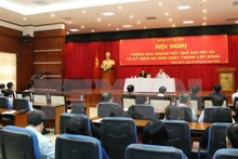 Vue d'ensemble de la conférence organisée par l'Ambassade du Vietnam au Laos pour célébrer le 86e anniversaire de la fondation du PCV. Photo: VNA.