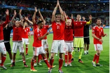 Les Gallois célèbrent leur victoire. Photo: Reuters.