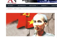 Un article sur le Président Hô Chi Minh publié par la presse argentine. Photo: VNA.